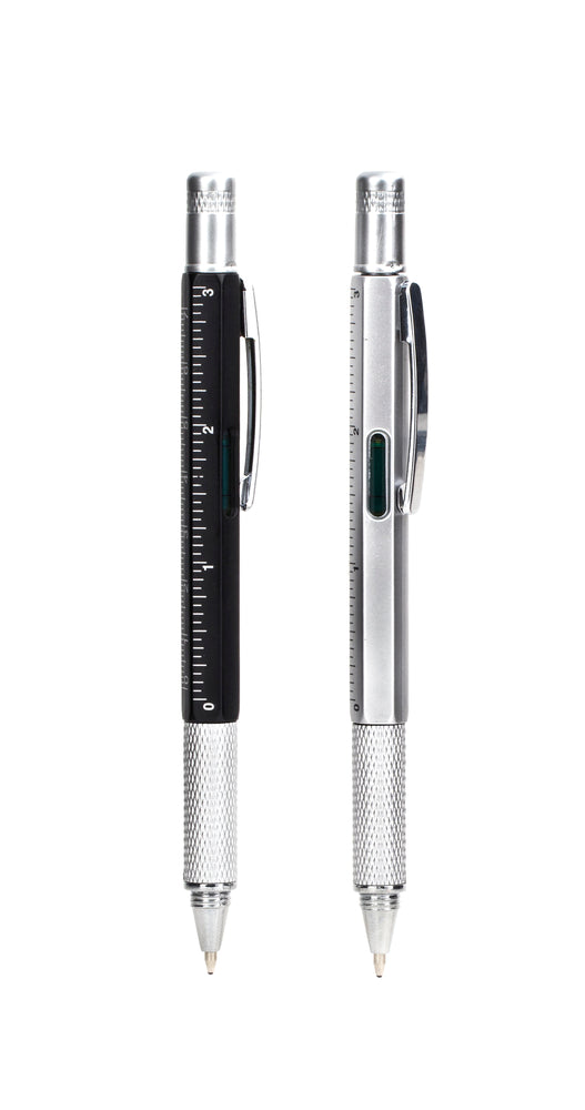 Multi Tool kuglepen -sort/sølv